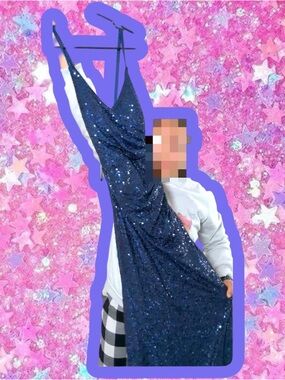 Vintage Y2K sequin maxi dress gown sz 8 cache prom graduation wedding 90s